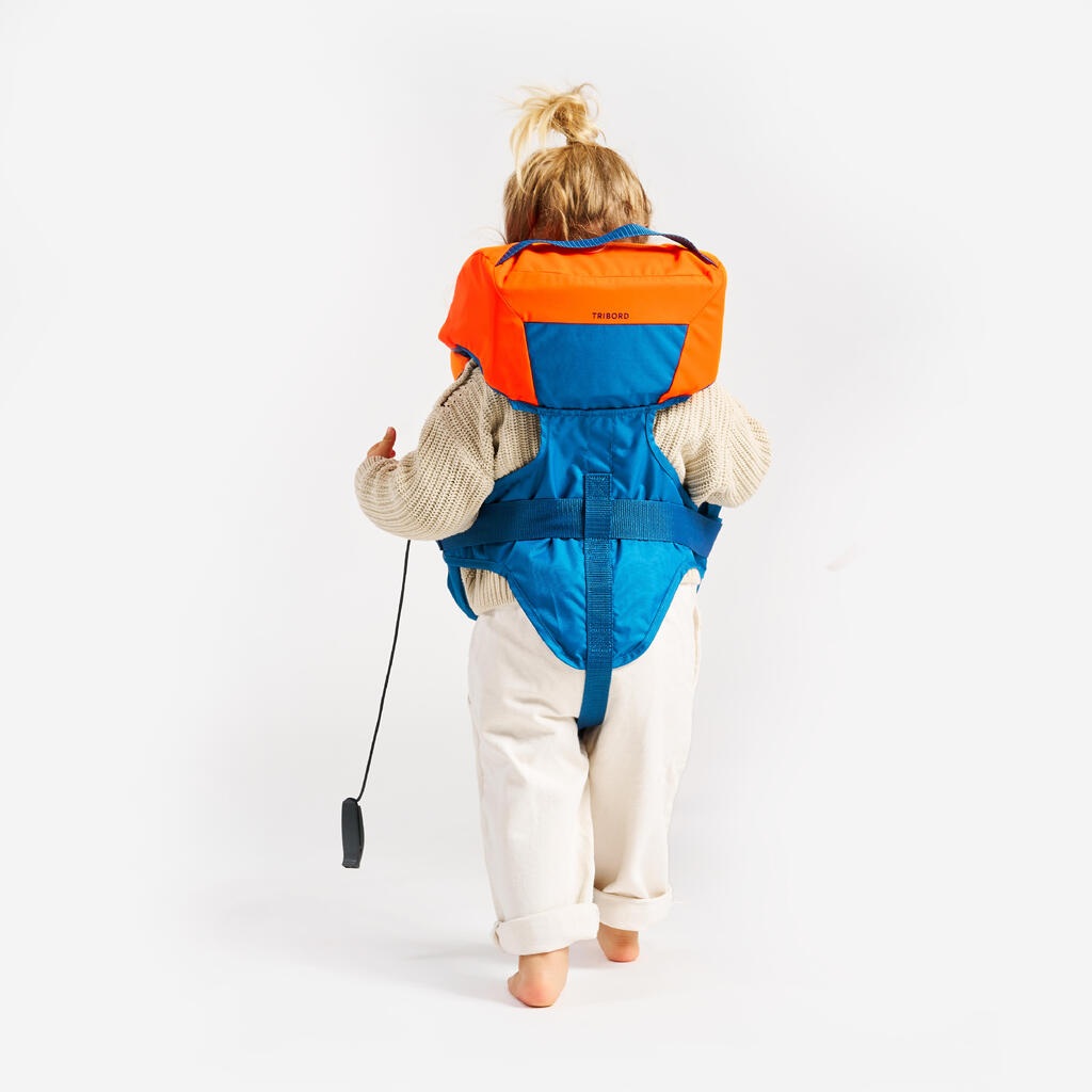 LJ100N easy baby life jacket for babies and infants 10-15 kg orange blue